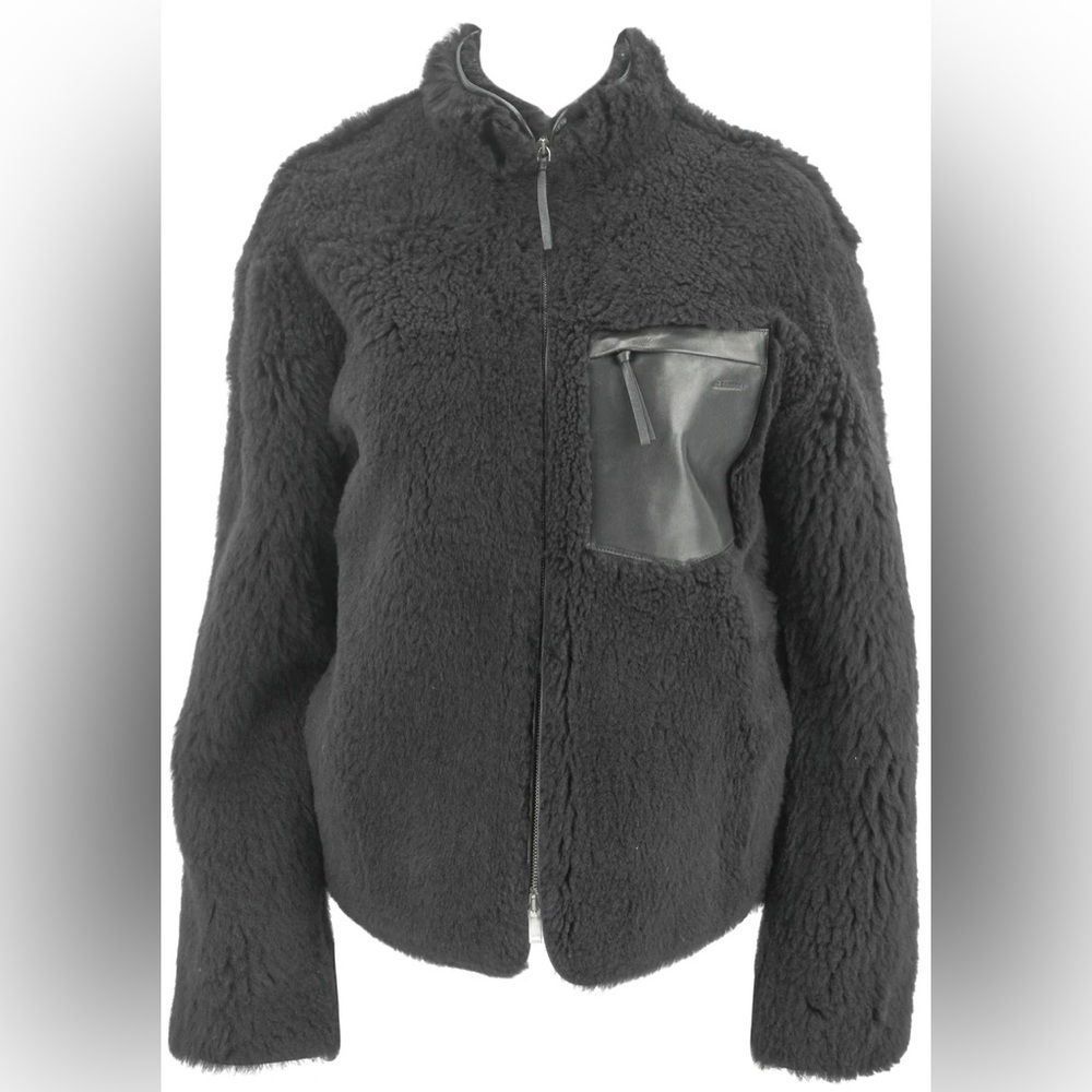 Jil Sander Black Shearling Jacket NWOT